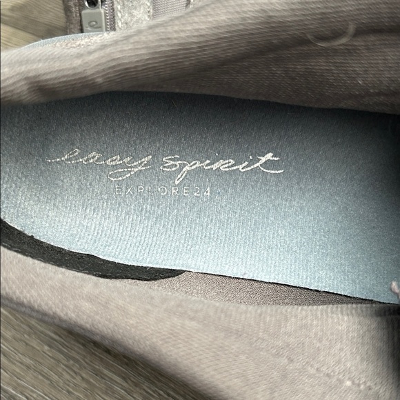 Easy Spirit Gray Ankle Booties with Front Zip - Picture 3 of 11